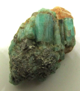 Colombian emerald hexagons in their pyrite matrix, total weight 21 grs - Picture 1 of 6