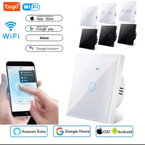 No Neutral Wire Required WiFi Touch Wall Switch Smart Life For Google Home Alexa - Picture 1 of 17