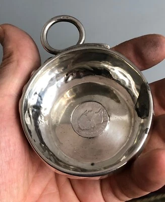 19th Century Possibly French Silver WIne Taster AF 1826 Coin A70017 - Image 1 of 4