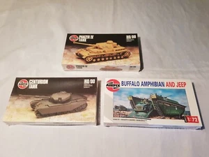 Lote de trabajo Airfix 1/72 y HO/OO Buffalo, Tiger IV, Centurion todo sellado - Imagen 1 de 6