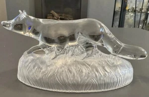 RCR GLASS CRYSTAL FOX FIGURENE - Picture 1 of 6