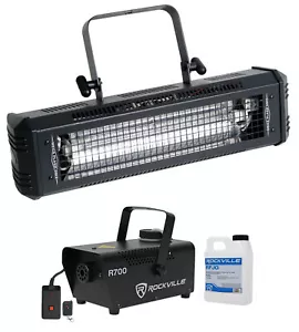 American DJ Mega Flash DMX 800W DMX Strobe Light w/ Sound Sensor + Fog Machine - Picture 1 of 10