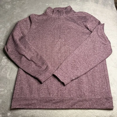 Usado en Excelente Condición Vineyard Vines Hombres Mediano Rojo Espiga Rendimiento Cuarto Cremallera Suéter Foto 1 de 4