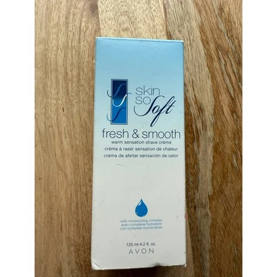 Creme de Barbear Avon Skin So Soft Fresh & Smooth Warm ElSensation, 4,2 fl oz, Na Caixa - Imagem 1 de 4
