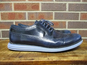 Cole Haan Mens Lunargrand Wingtip Oxford Sneakers Shoes C11714 Blue Leather 15 M - Picture 1 of 18