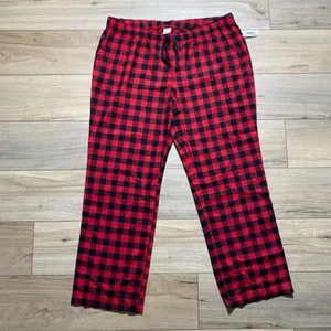 Amazon Essentials Mens Buffalo Plaid Pajama Pants Size XL Red Black - Picture 1 of 11