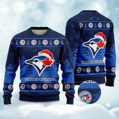 2025 Blue Jays Snowflakes Christmas Ugly Sweater - Christmas Gift 2025 - Image 1 of 4