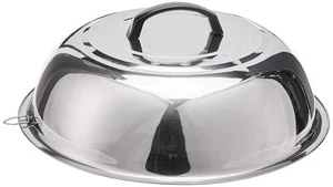 Deckel Abdeckung Edelstahl 14 Zoll Runde Kuppel Kochen Bratpfanne Deckel Spiegeloptik - Bild 1 von 4
