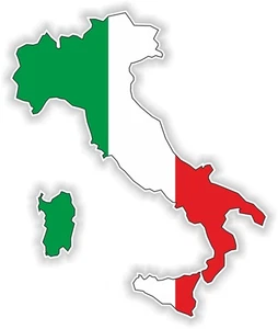 Italy Map Flag Sticker / Vinyl Waterproof Decals Car Graphics - Bild 1 von 1