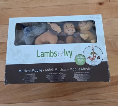 Corderos e hiedras animales de la selva musical cuna móvil chupete elefante león Foto 1 de 4