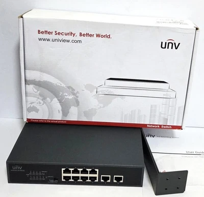 UNV GIGA 8 PORT POE SWITCH NSW2010-10GT-POE-IN 9801C1SQ NEW - Image 1 of 4