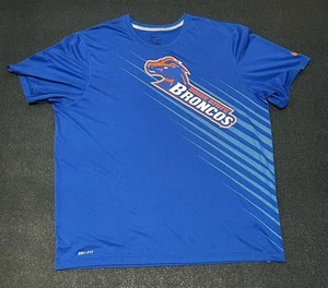Nike Dri-Fit Boise State University Broncos Football Blue T-Shirt Size X-Large - Picture 1 of 6