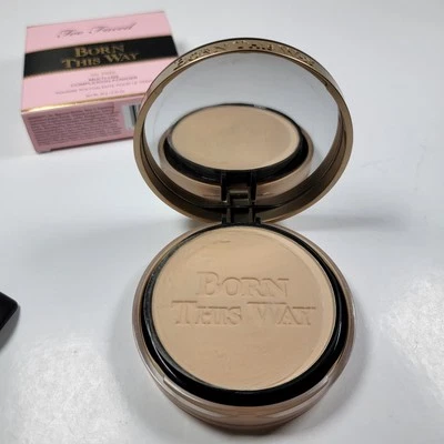 TOO FACED Born This Way Multi-Use Complexion Powder Shade ALMOND 0.35oz NEW RARE - Image 1 of 4