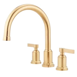 Signature Hardware Greyfield Roman Tub Filler Faucet Deck Mounted Brushed Gold - Picture 1 of 5