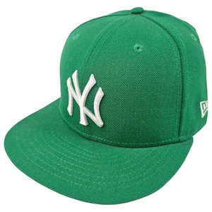 Cappello berretto lana New Era verde New York Yankees ragazzo aderente taglia 6 7/8 54,9 cm - Foto 1 di 15