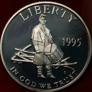 Uncirculated Proof 1995-S Civil War Clad Comm Half Dollar - Picture 1 of 2