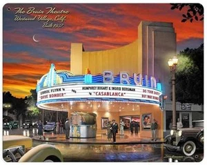 Cámara de juego Bruin Theatre Westwood Village California letrero de metal hombre cueva LG386 - Imagen 1 de 1