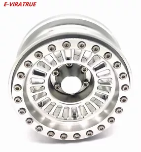 E-VIRATRUE 2.9''Alu Wheel For Proline Tire For Axial SCX6 1/6 Silver 1pcs - Picture 1 of 4