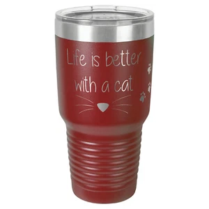 Life's Better with a Cat 30 oz. Polar Camel Tumbler - Picture 1 of 30