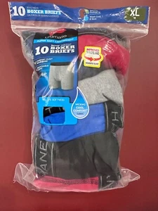 Hanes Boys Size 18 Boxer Briefs 10-Pack Cool Comfort Flex Waistband Tagless - Picture 1 of 7