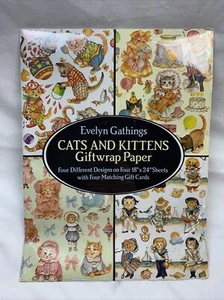 Libro de recortes de papel de colección envoltura de regalo de Evelyn Gathings gatos gatitos - Imagen 1 de 8