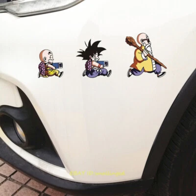 2Pcs Dragon Ball Master Roshi Son SUV CAR Car Door Window Decal Goku  - Image 1 of 4
