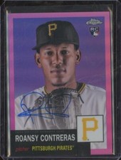 2022 Topps Chrome Platinum ROANSY CONTRERAS RC Auto PINK Refractor /15 DD3