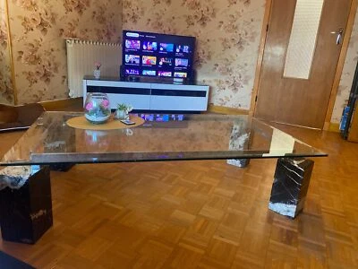 Table basse avec pied en marbre  - Photo 1/2