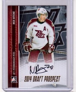 NICK RITCHIE /14 ITG Leaf 2014 Draft Prospects SP GOLD Auto Autograph Rookie NR1