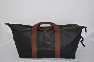Mulberry Vintage Black Brown Leather Zip Large Holdall Weekend Carry Travel Bag - Image 1 of 4