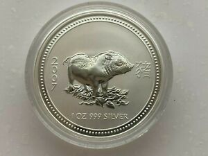 Australia 1 Dollar Year of the Pig 1 Oz Lunar Series I coin 2007 year