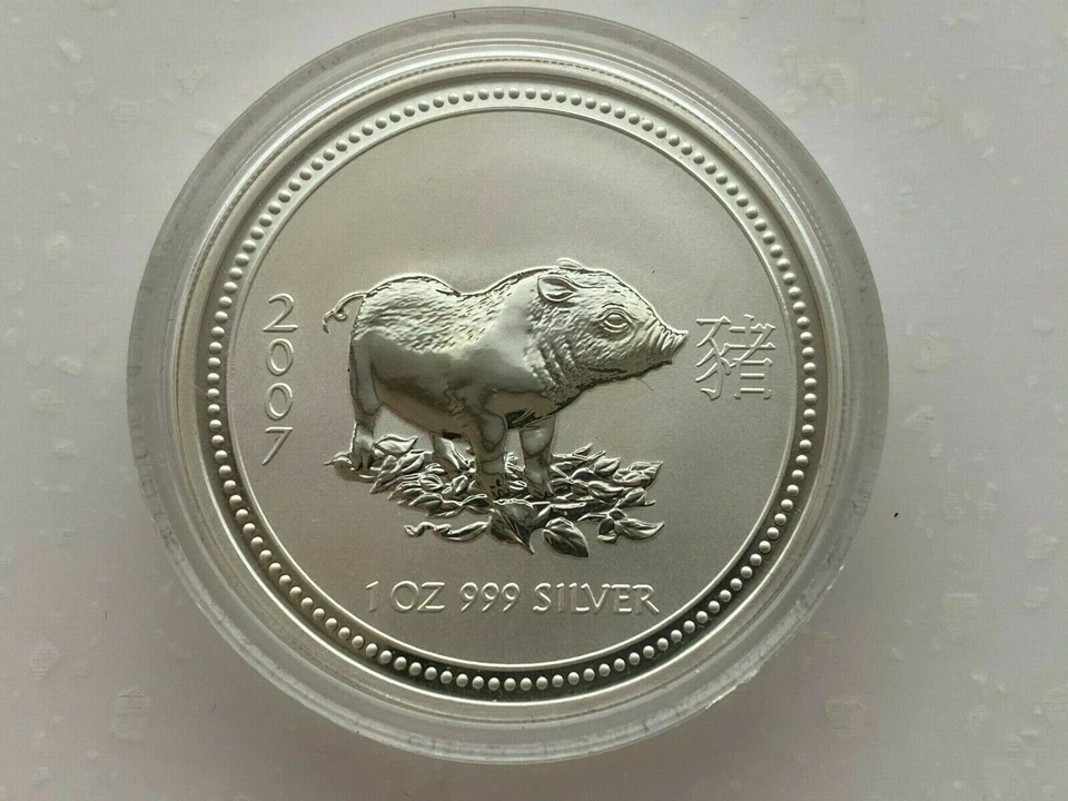 Australia 1 Dollar Year of the Pig 1 Oz Lunar Series I coin 2007 year - Image 1 of 4