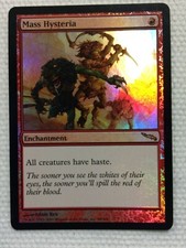 MTG 1x FOIL Mass Hysteria Mirrodin Modern Magic the Gathering Card x1 LP