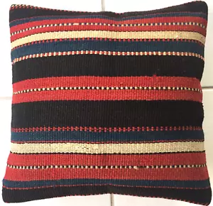 Kelim Kissen Alte Vintage Nomaden Orientalisches Handgewebt Rot Pillow Cushion - Bild 1 von 4