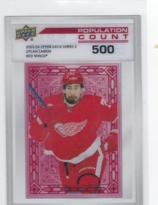 2023/24 UD..DYLAN LARKIN..POPULATION COUNT 500..CARD # PC-54..RED WINGS - Bild 1 von 2