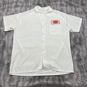 Home Slice Pizza Shirt Mens Large White Uniform Restaurant Austin TX - Picture 1 of 11