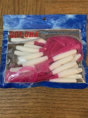 Got-Cha Lures Curltail Grub White FT - Image 1 of 4