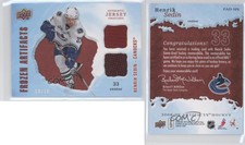 2008-09 Upper Deck Artifacts Frozen Jersey Dual Red /10 Henrik Sedin #FAD-HS HOF