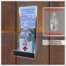 Piantana colonna porta dispenser parete banco gel igienizzante incluso in ferro