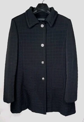 Anne Klein Women's Black Quilted Peacoat Size Large (Please See Description) - Image 1 of 4