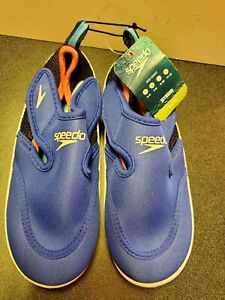 NEW Speedo Hybrid Water Shoes Royal Blue/Orange Kids Toddler Size 11/12