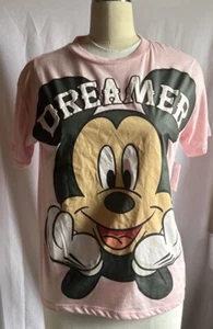 Disney Mickey Mouse Girls L/G (11-13) Pink Short Sleeve Graphic T Shirt Top - Picture 1 of 2