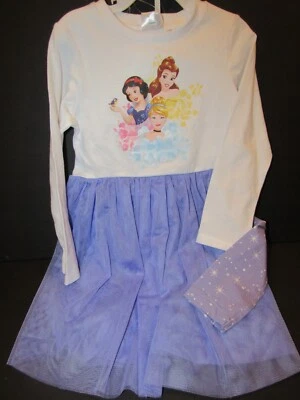 DISNEY Princess XS 4-5 Long Sleeve  LEGGING Dress Set CINDERELLA Belle SNOW WHIT - Image 1 of 4
