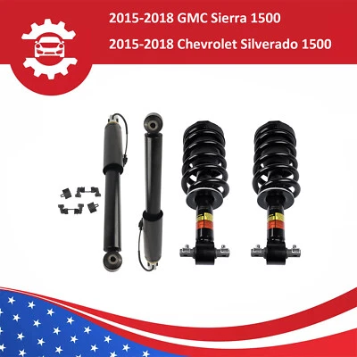 Conjunto de puntal delantero y resorte + Amortiguadores traseros para Chevy Silverado GMC Sierra 1500 Foto 1 de 4