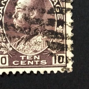 BroadviewStamps Canadá #116 usado con recta.  Deformado derecho "0" en 10 gotas - Imagen 1 de 3