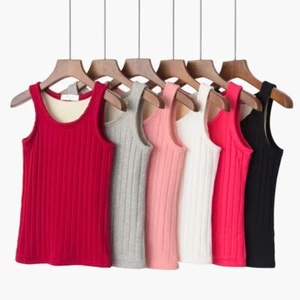 Soft Thermal Top Sling Sleeveless Warm Underwear Fashion Thermal Shirt - Picture 1 of 15