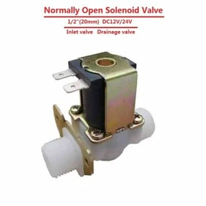 G1/2"(20mm) PP Electric Solenoid Valve Magnetic Water Normally Open DC12V - Picture 1 of 4