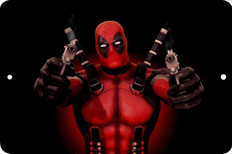 Дэдпул, подарок на день рождения, домашний знак, домашний декор металлический алюминий, США, черный - Изображение 1 из 1