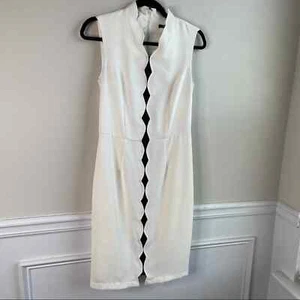 Ava and Aiden white shift dress size 4 career office teacher - Picture 1 of 6