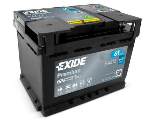 Batterie de voiture Exide EA612 Premium Carbon Boost 61Ah 600A 075TE - Photo 1/1